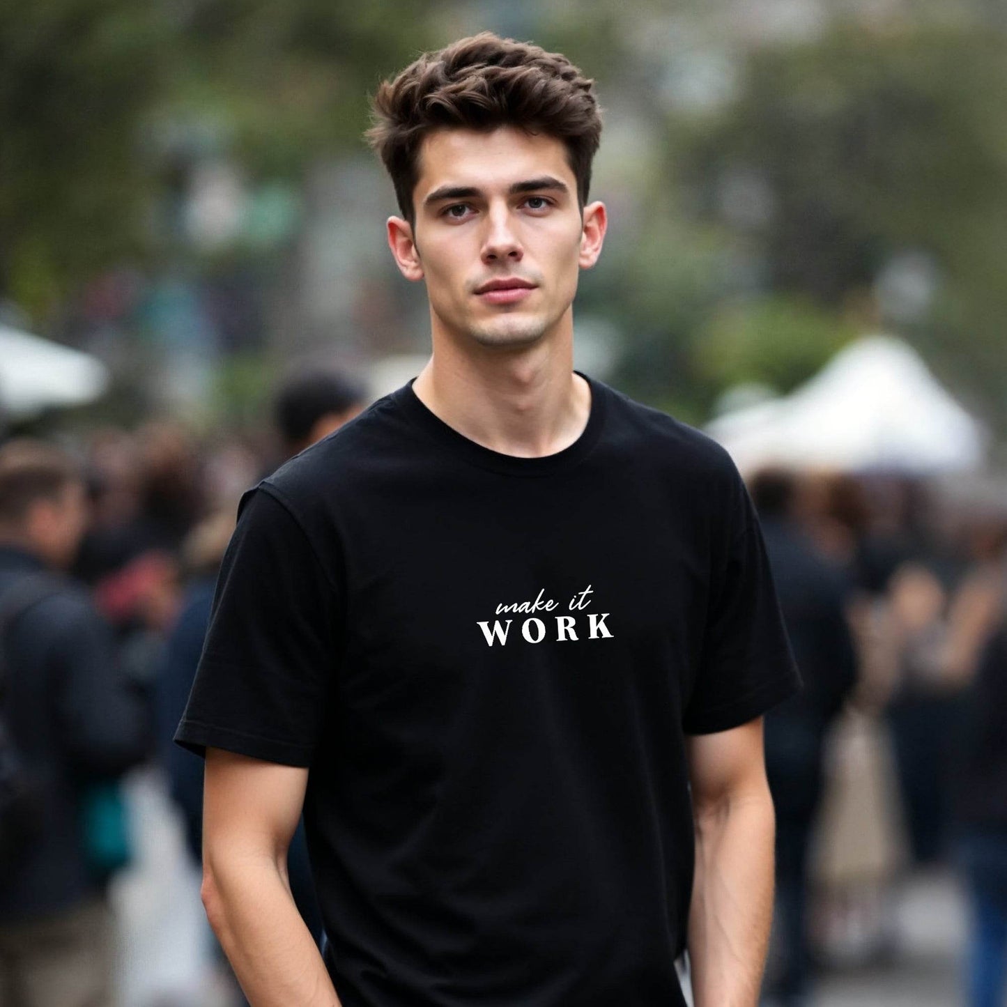 Make It Work - Unisex Premium T-shirt Motivation | Inspirational apparel | Mindset Affirmation | Wear Grit Clothing