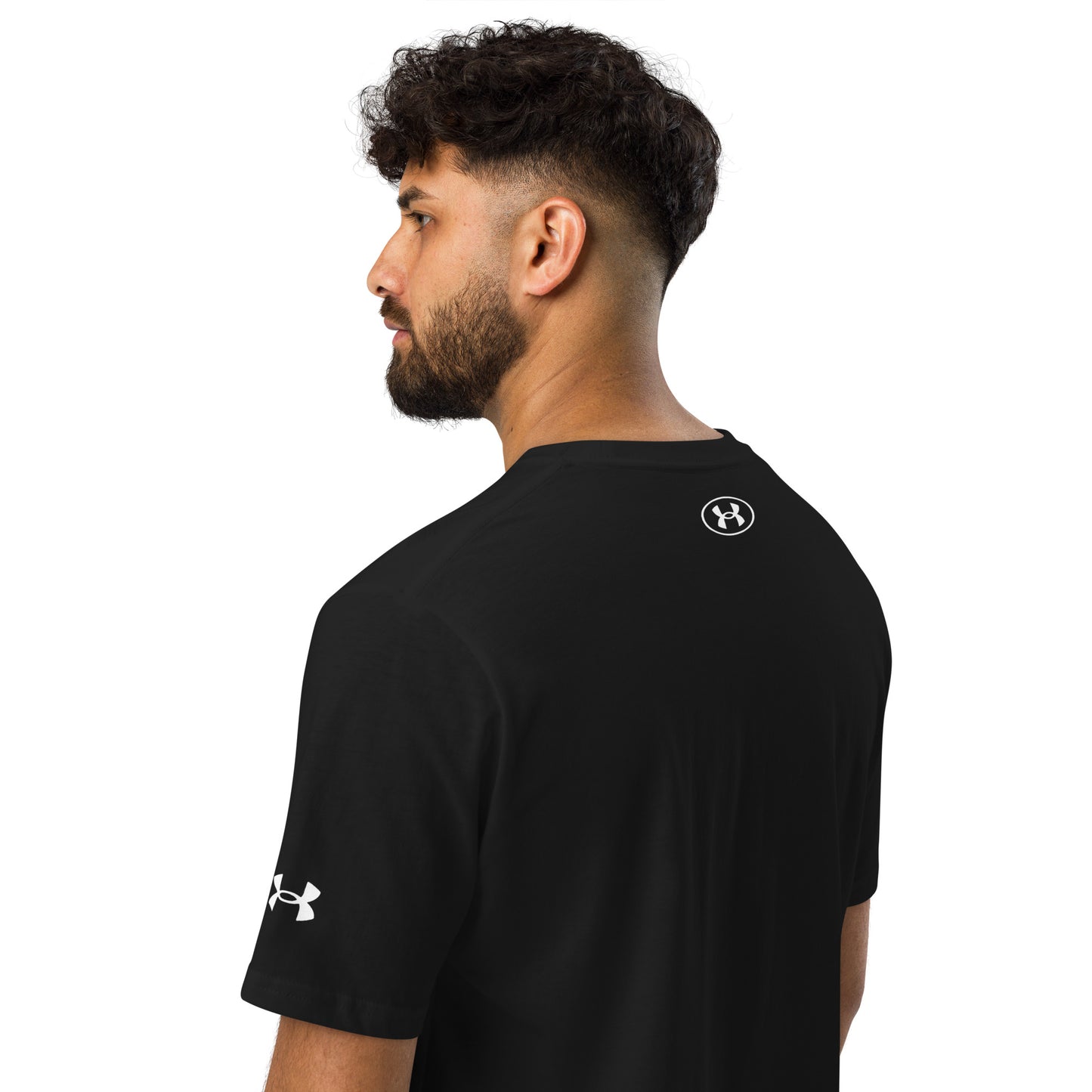 Motivational gym shirt – Under Armour athletic wear with Play Hard Work Harder graphic, unisex performance t-shirt for running, fitness, and gym sessions, athletic workout tee