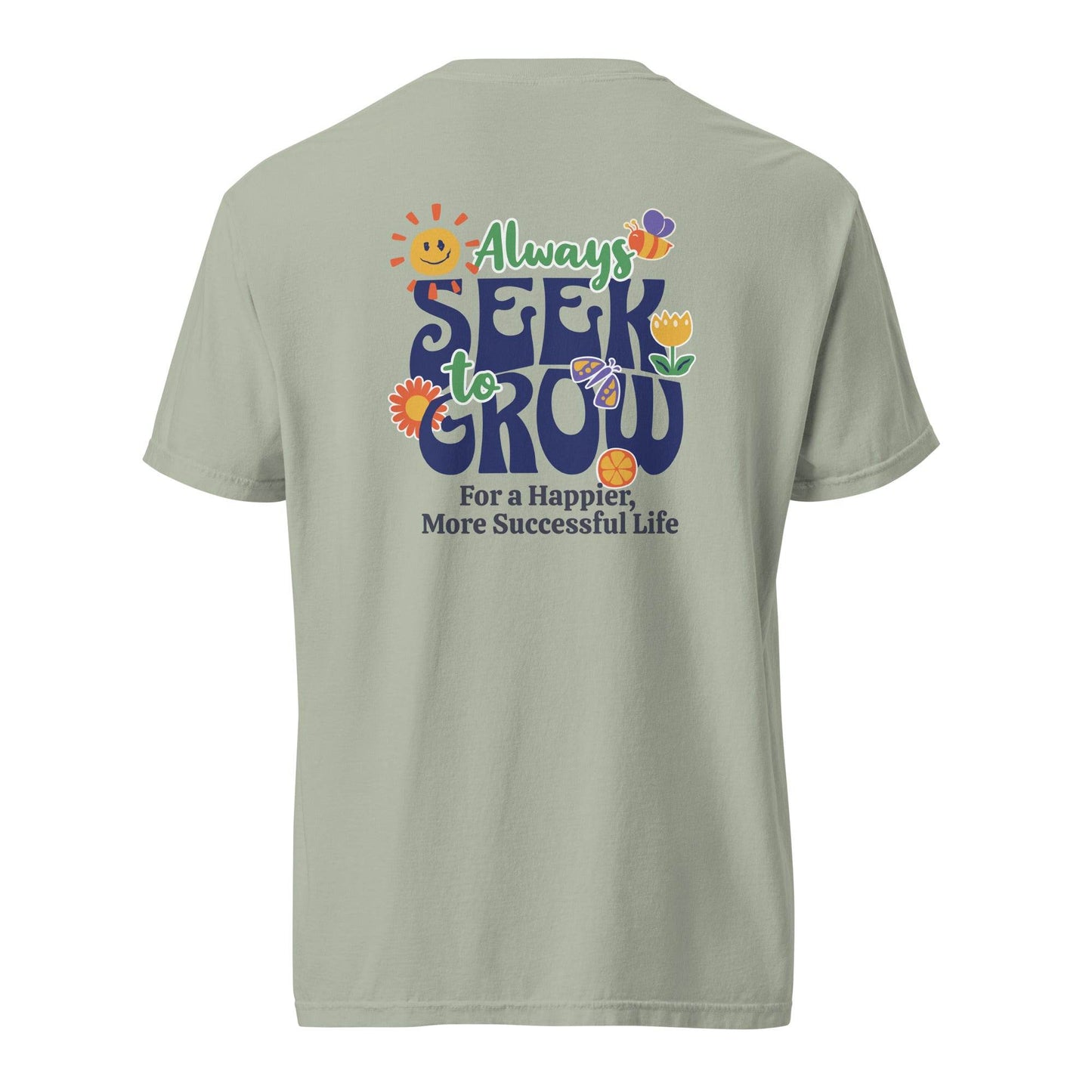 Seek Growth Graphic Tee - Inspire Success & Happiness - Wear Grit