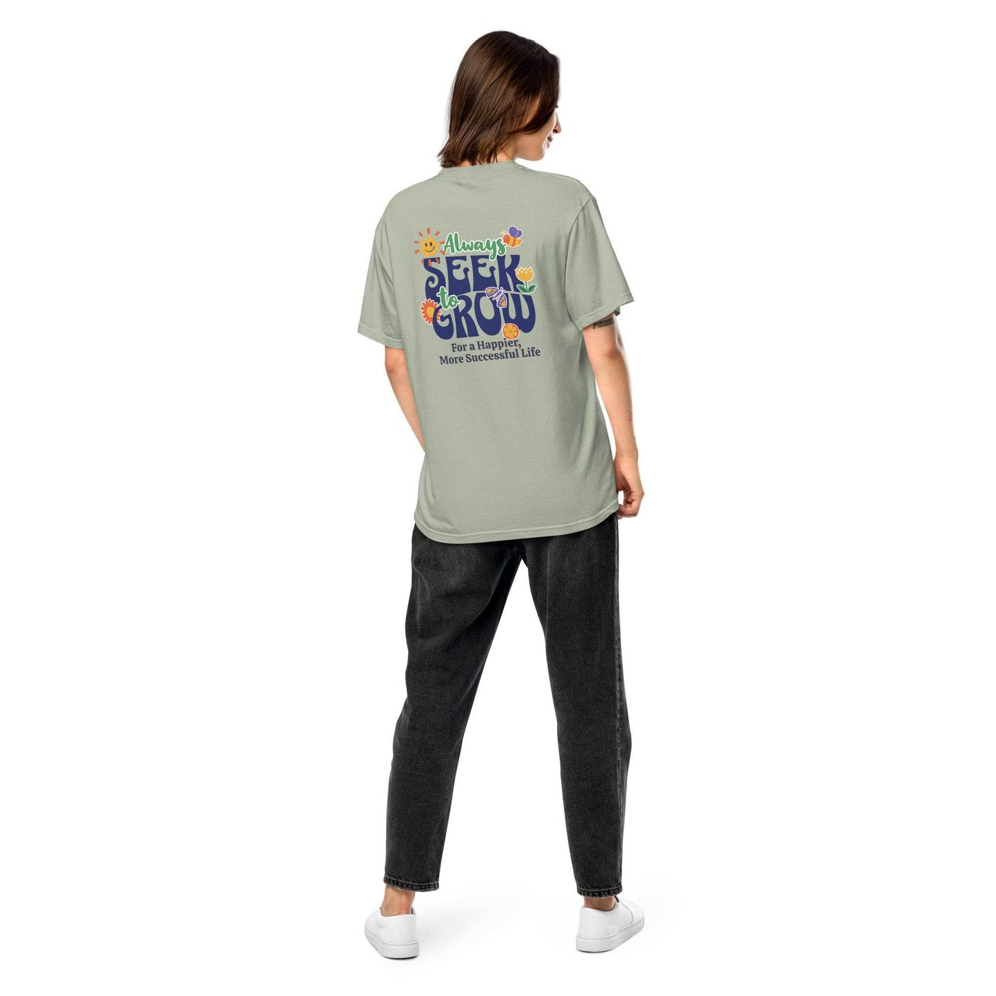 Seek Growth Graphic Tee - Inspire Success & Happiness - Wear Grit