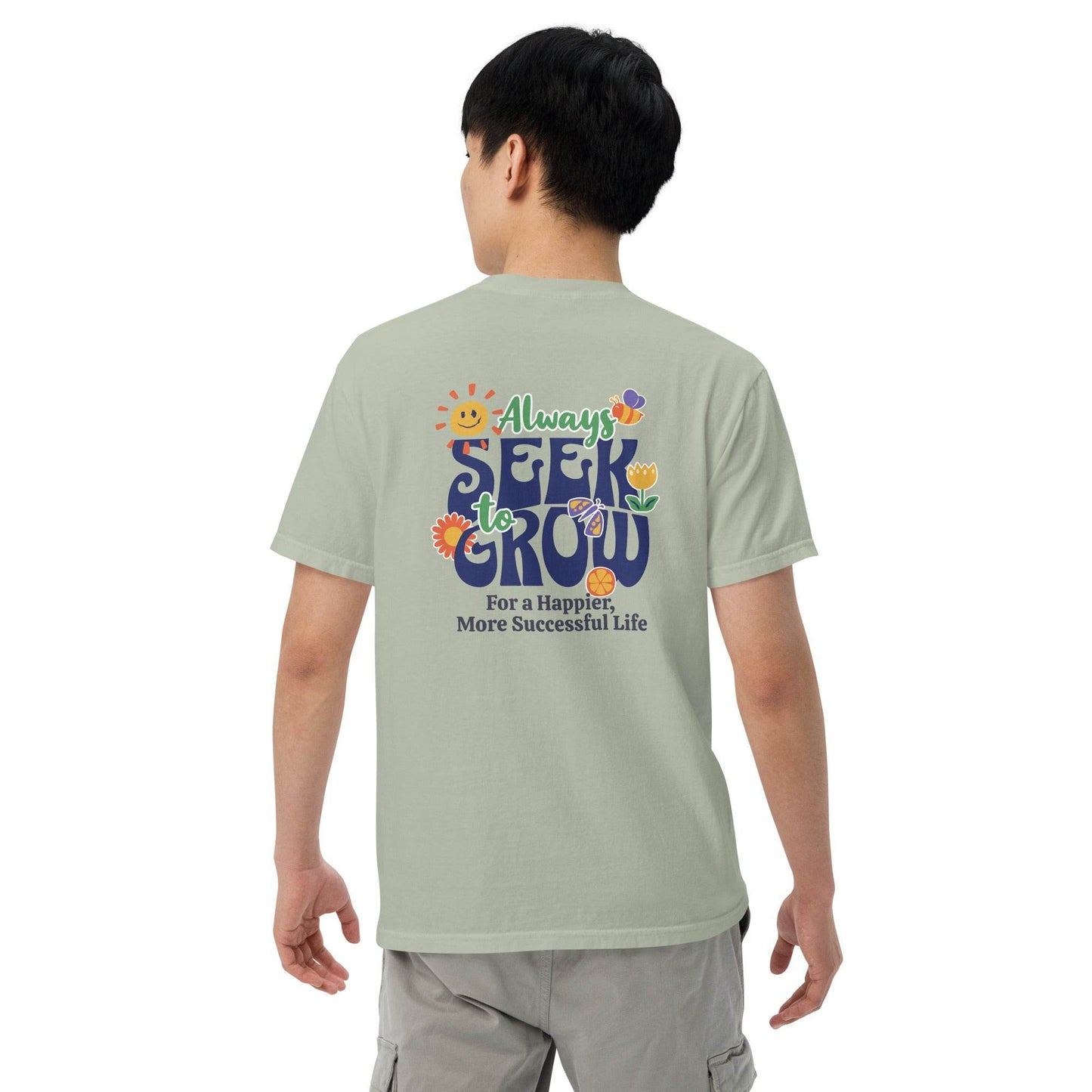 Seek Growth Graphic Tee - Inspire Success & Happiness - Wear Grit