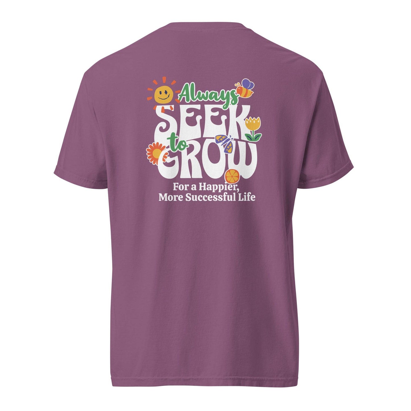 Seek Growth Graphic Tee - Inspire Success & Happiness - Wear Grit