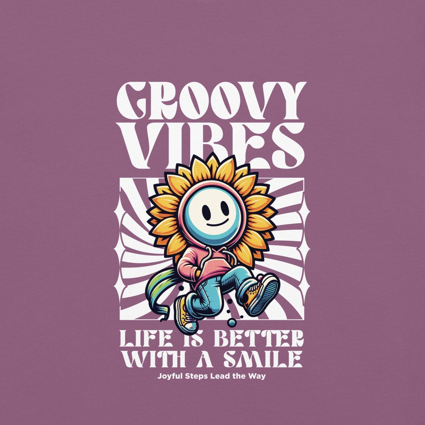 Groovy Vibes Graphic Tee – Life is Better with a Smile - Wear Grit