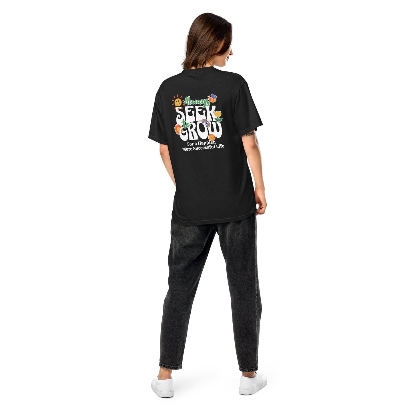 Seek Growth Graphic Tee - Inspire Success & Happiness - Wear Grit