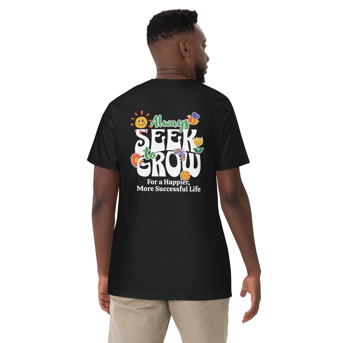 Seek Growth Graphic Tee - Inspire Success & Happiness - Wear Grit
