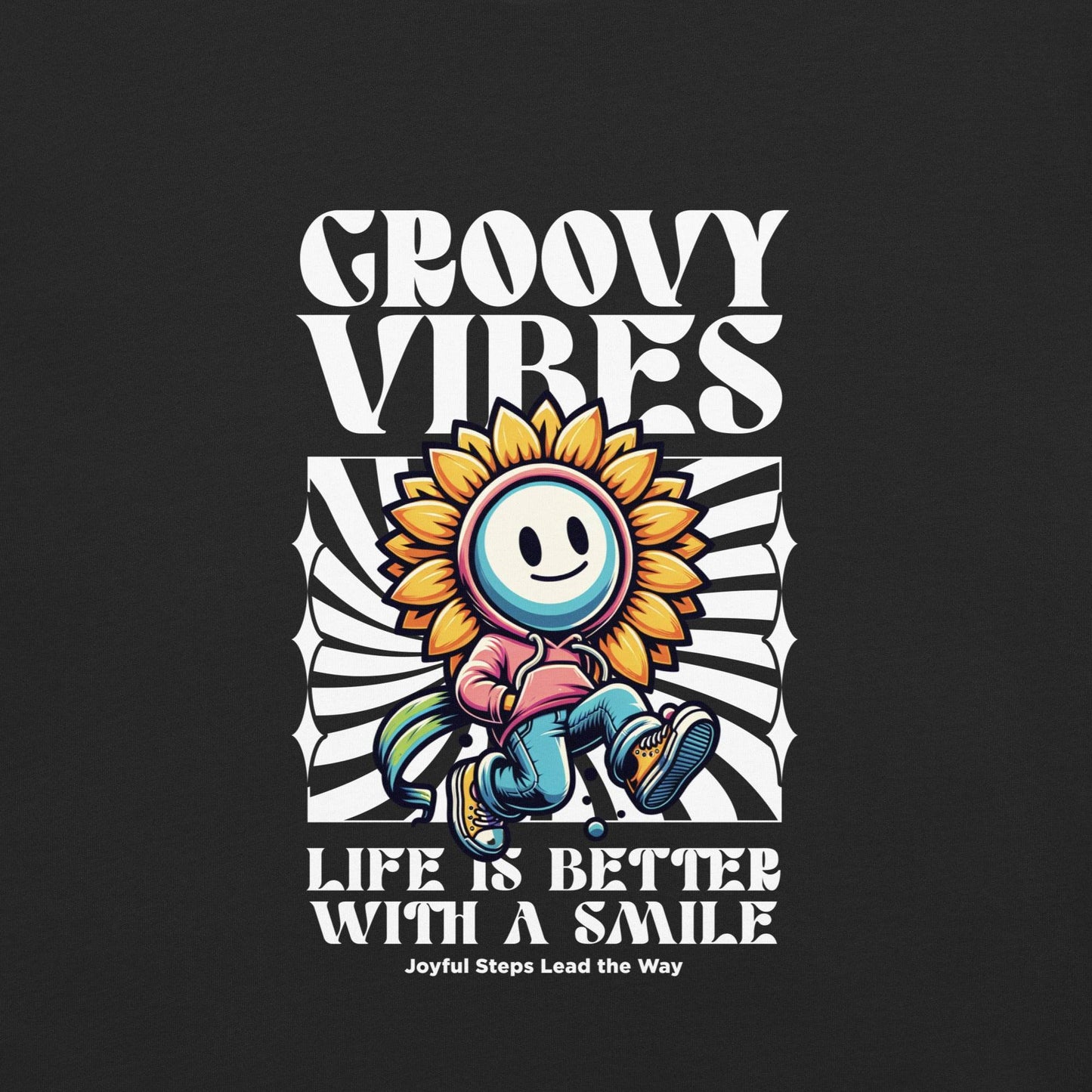 Groovy Vibes Graphic Tee – Life is Better with a Smile - Wear Grit