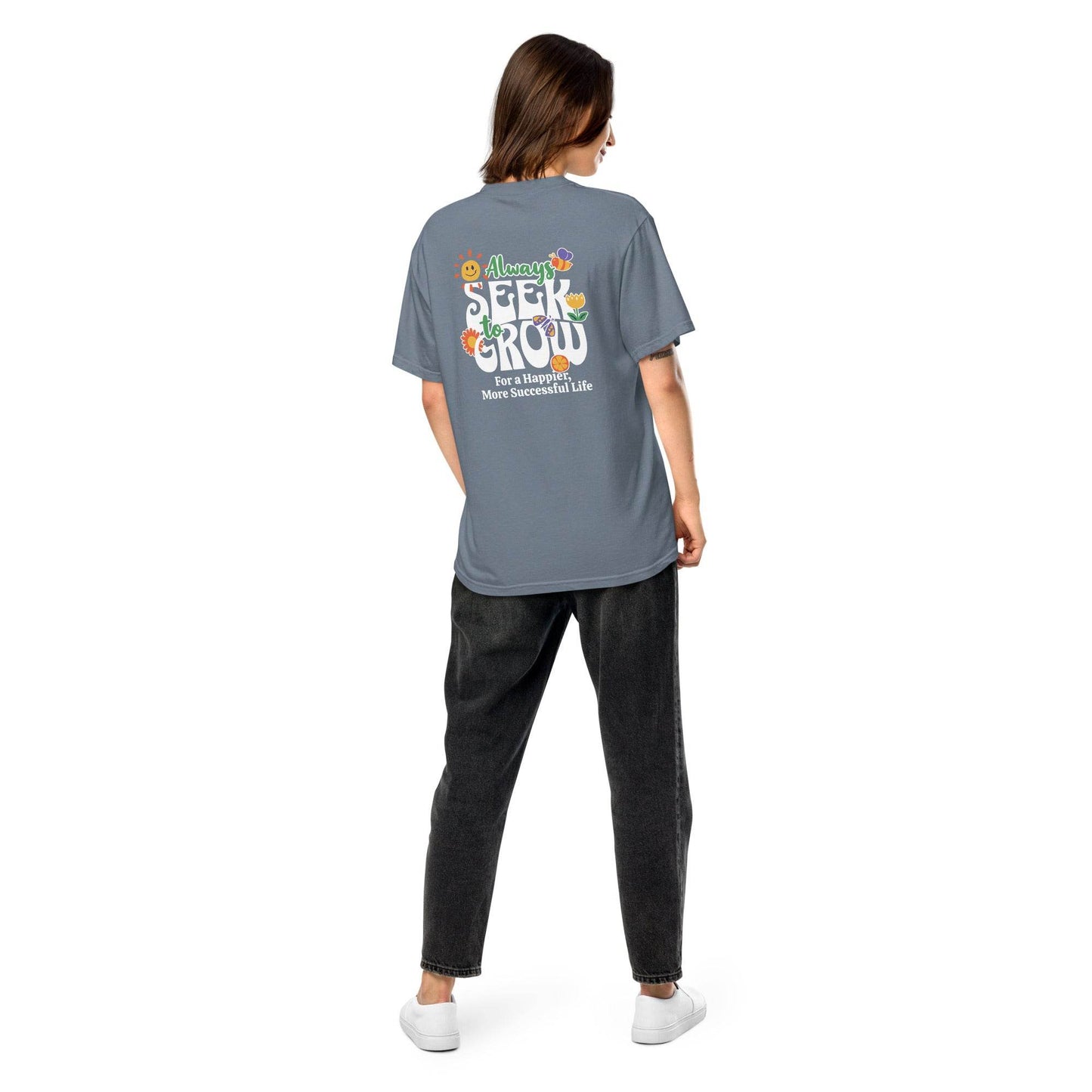 Seek Growth Graphic Tee - Inspire Success & Happiness - Wear Grit