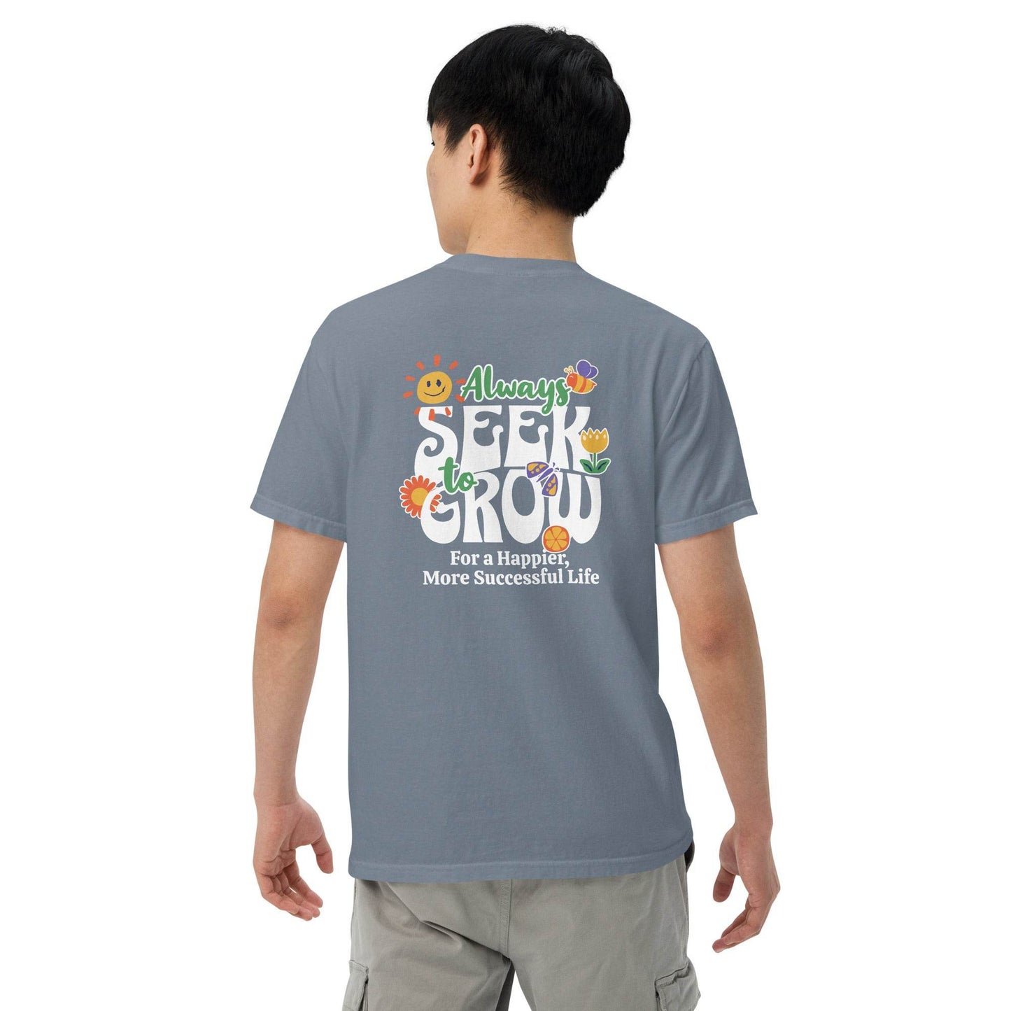Seek Growth Graphic Tee - Inspire Success & Happiness - Wear Grit