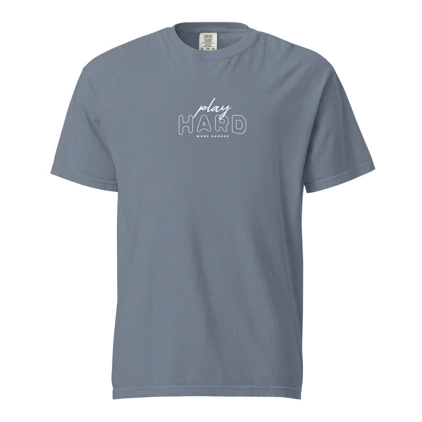 Trendy Grit Shirt – Play Hard, Work Harder Tee, bold affirmation shirt, true grit, grit mindset, motivational apparel | Wear Grit Clothing Brand