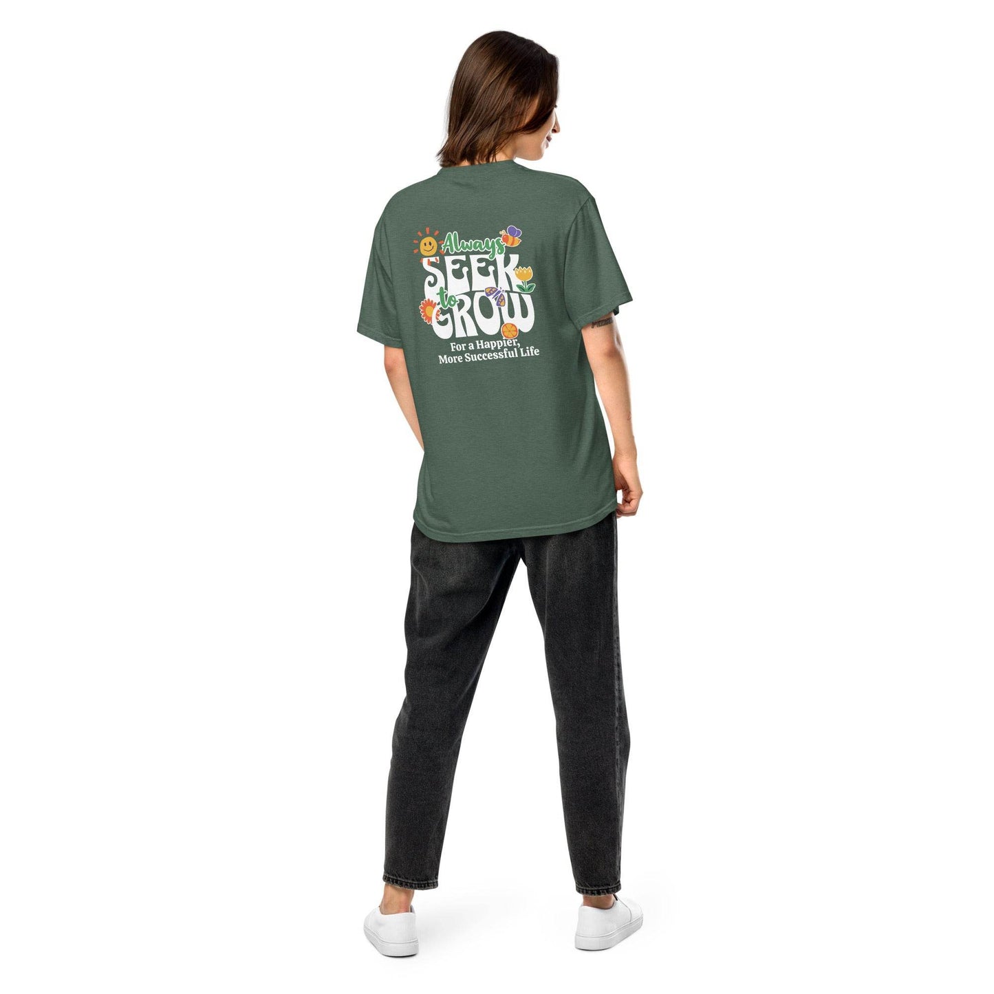 Seek Growth Graphic Tee - Inspire Success & Happiness - Wear Grit