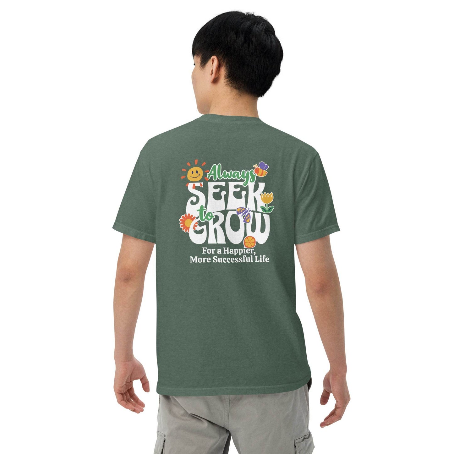 Seek Growth Graphic Tee - Inspire Success & Happiness - Wear Grit