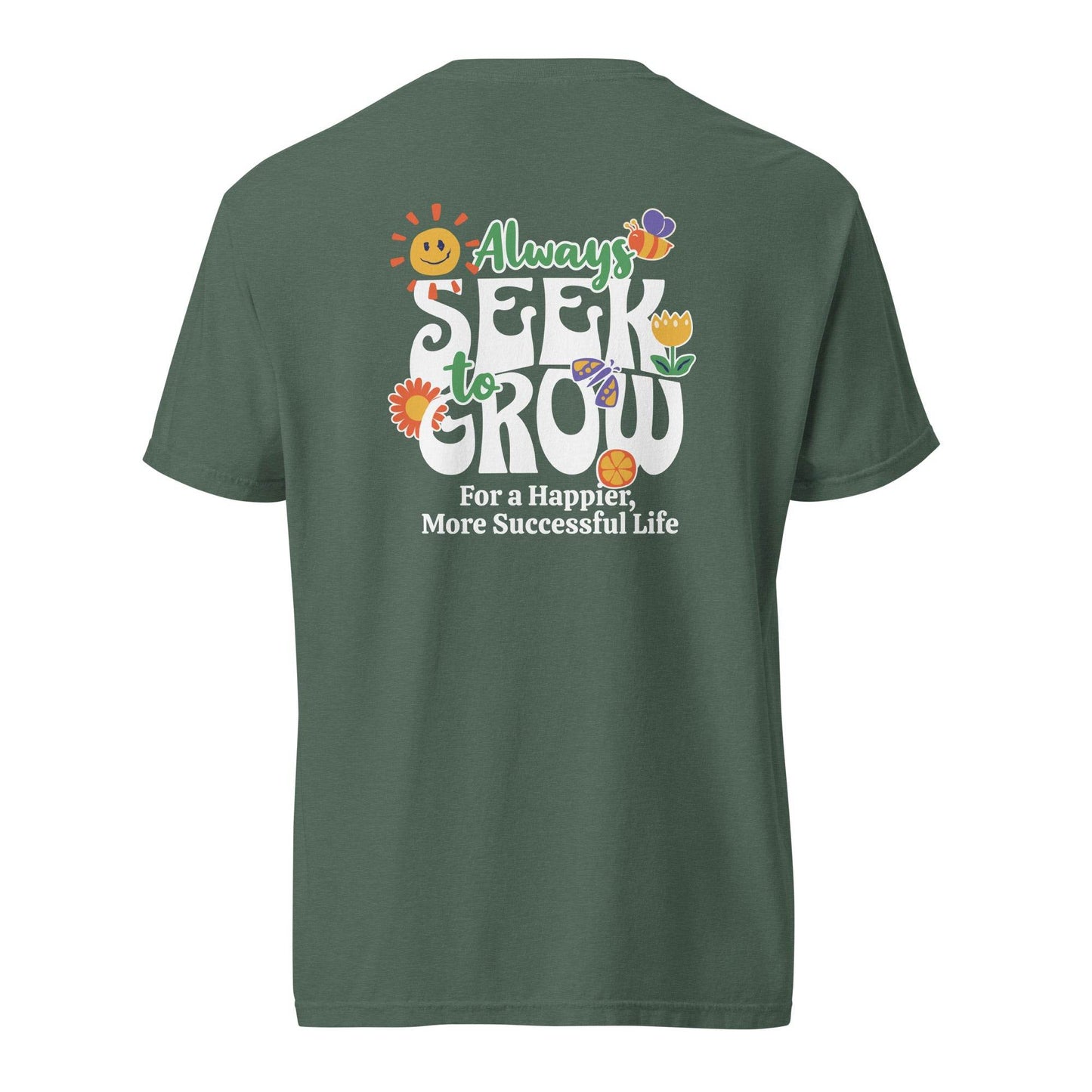 Seek Growth Graphic Tee - Inspire Success & Happiness - Wear Grit