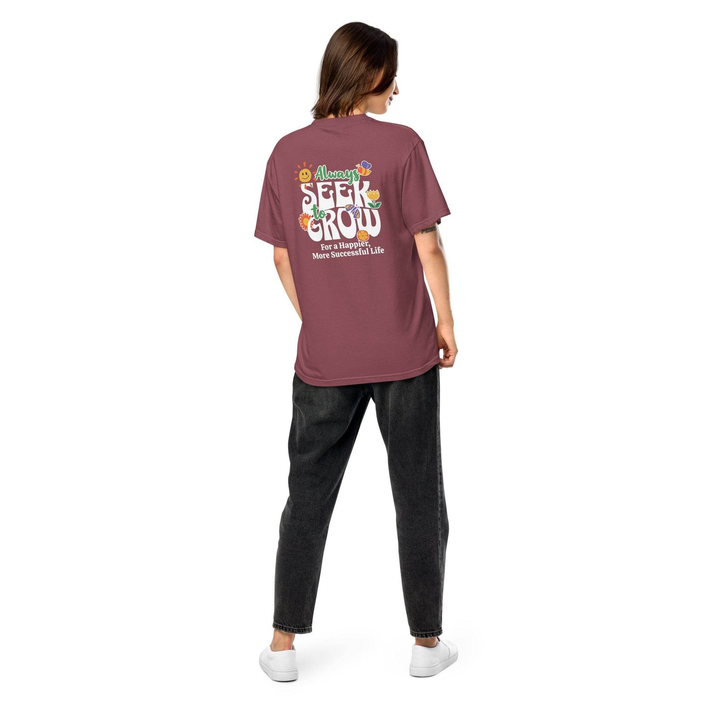 Seek Growth Graphic Tee - Inspire Success & Happiness - Wear Grit