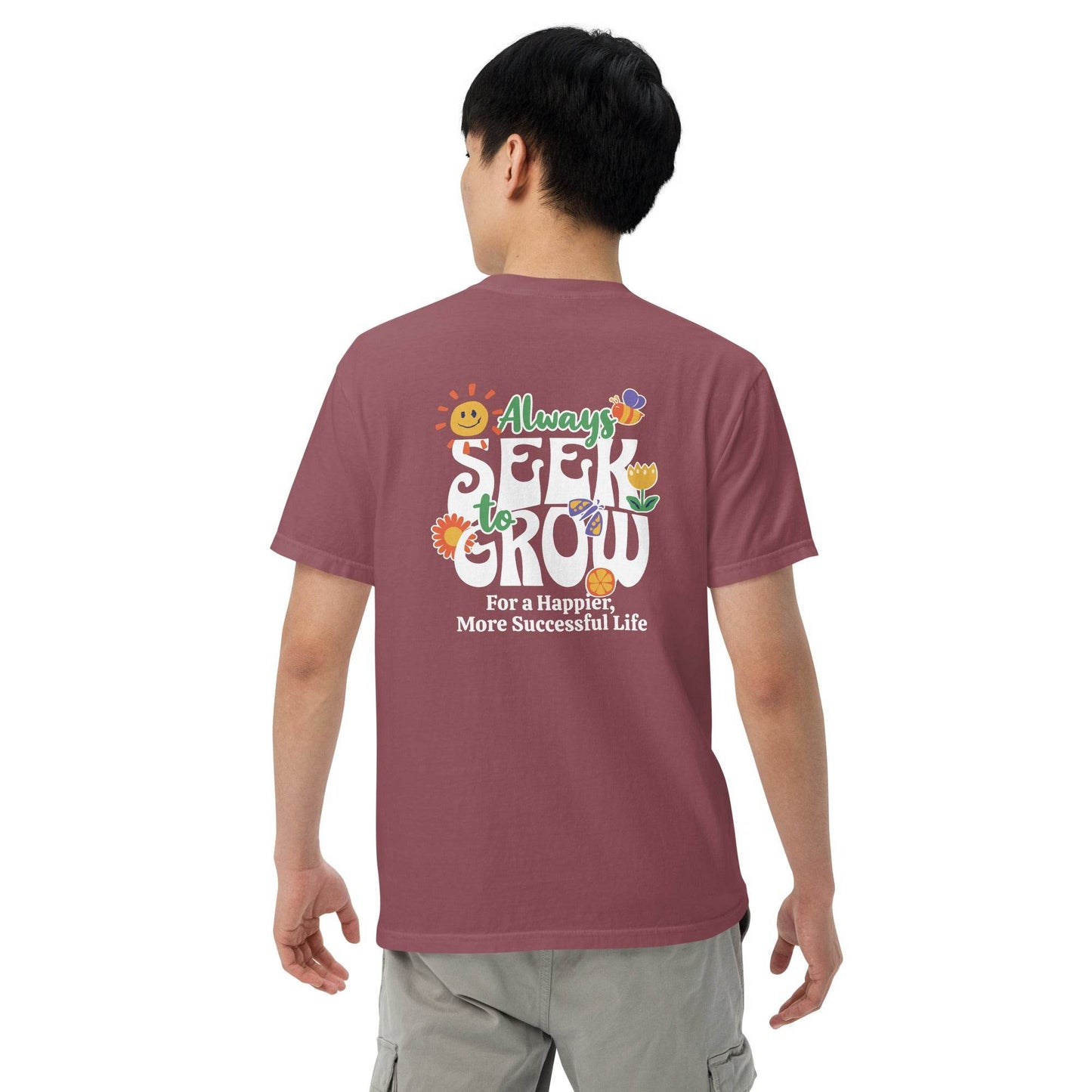 Seek Growth Graphic Tee - Inspire Success & Happiness - Wear Grit