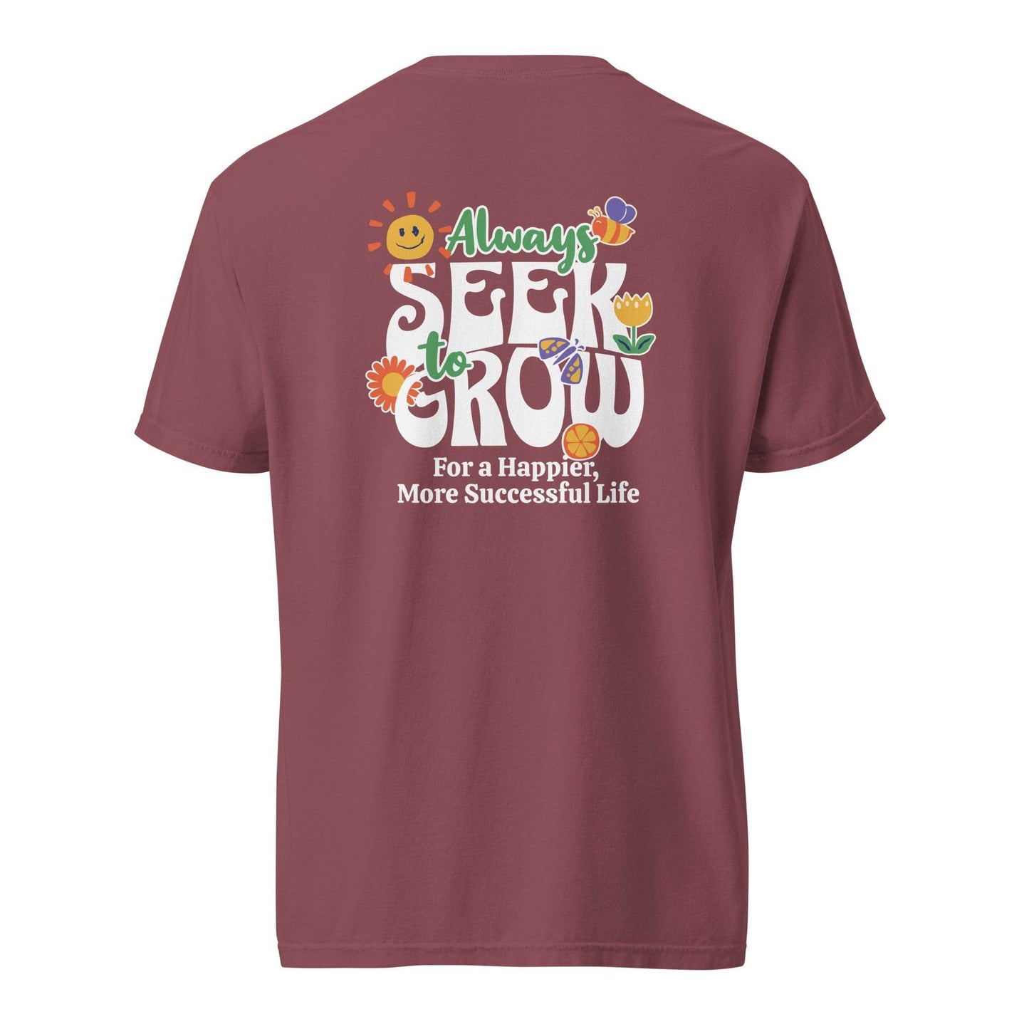 Seek Growth Graphic Tee - Inspire Success & Happiness - Wear Grit
