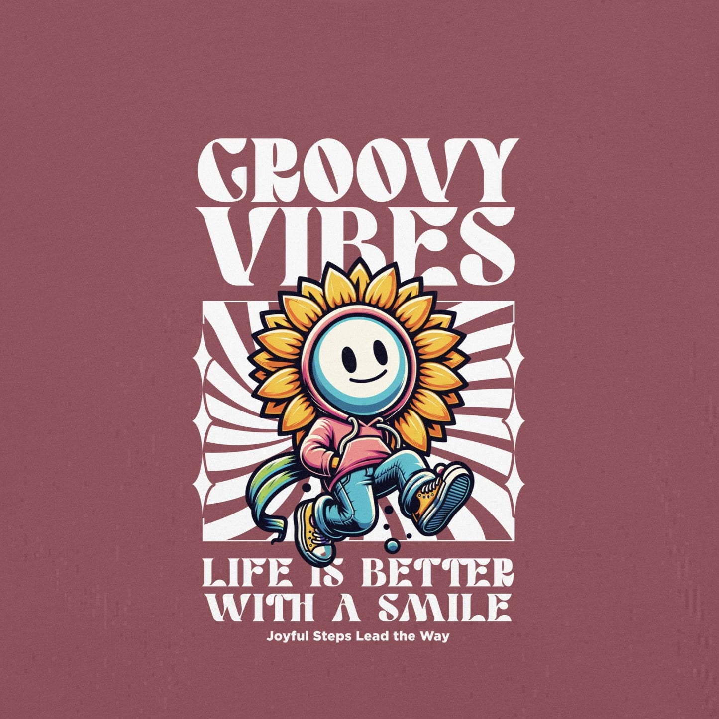 Groovy Vibes Graphic Tee – Life is Better with a Smile - Wear Grit