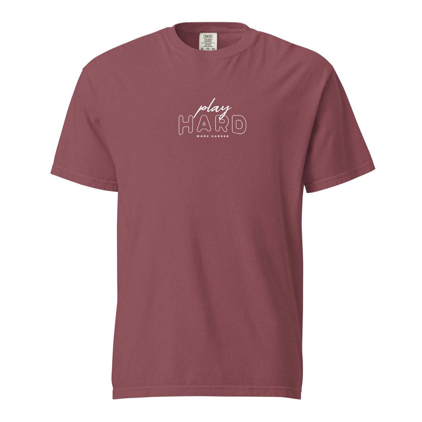 Trendy Grit Shirt – Play Hard, Work Harder Tee, bold affirmation shirt, true grit, grit mindset, motivational apparel | Wear Grit Clothing Brand