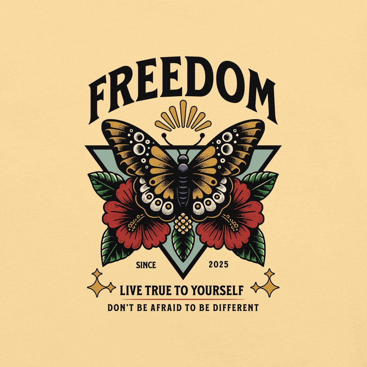 Freedom: Live True to Yourself - Trendy Graphic T-shirt - Wear Grit