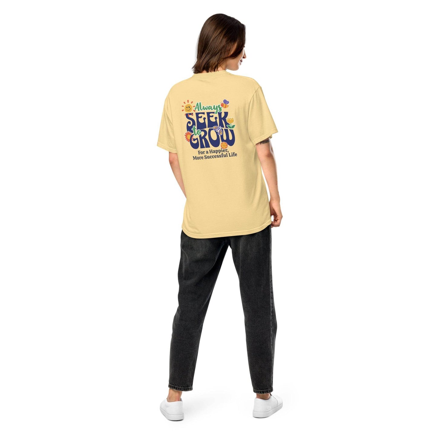 Seek Growth Graphic Tee - Inspire Success & Happiness - Wear Grit