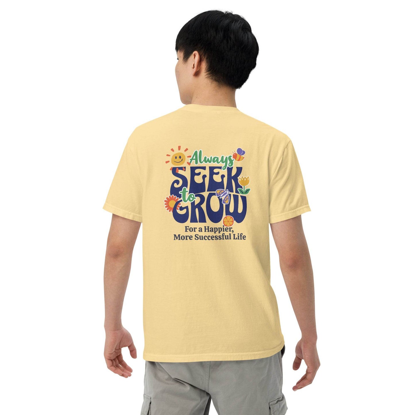 Seek Growth Graphic Tee - Inspire Success & Happiness - Wear Grit