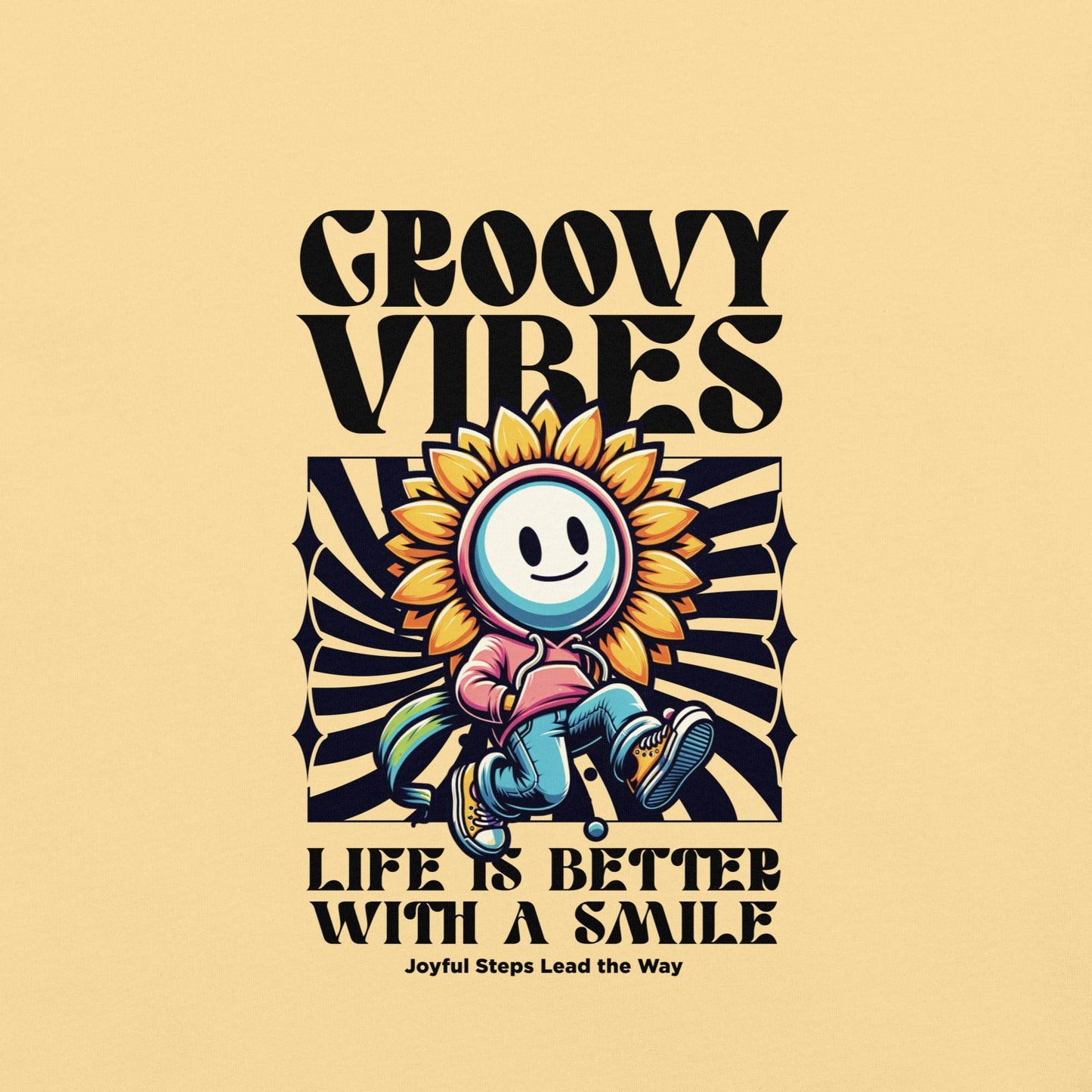 Groovy Vibes Graphic Tee – Life is Better with a Smile - Wear Grit