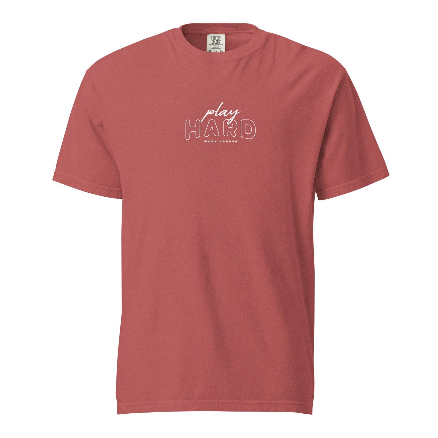Trendy Grit Shirt – Play Hard, Work Harder Tee, bold affirmation shirt, true grit, grit mindset, motivational apparel | Wear Grit Clothing Brand