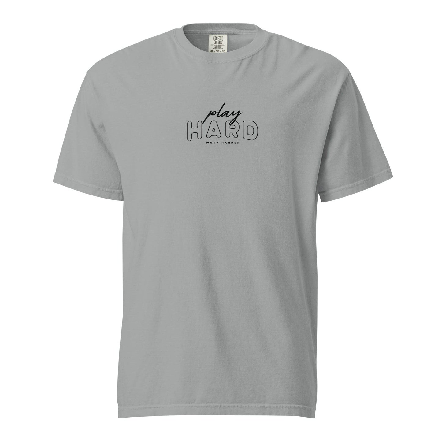 Trendy Grit Shirt – Play Hard, Work Harder Tee, bold affirmation shirt, true grit, grit mindset, motivational apparel | Wear Grit Clothing Brand