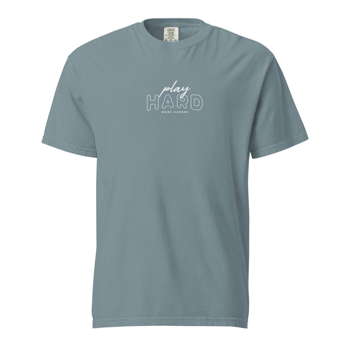 Trendy Grit Shirt – Play Hard, Work Harder Tee, bold affirmation shirt, true grit, grit mindset, motivational apparel | Wear Grit Clothing Brand