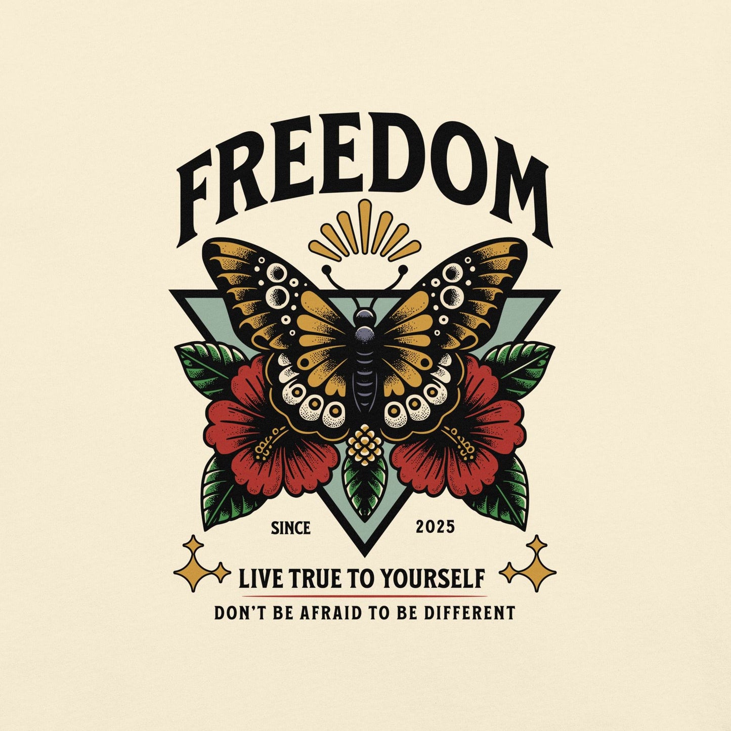 Freedom: Live True to Yourself - Trendy Graphic T-shirt - Wear Grit