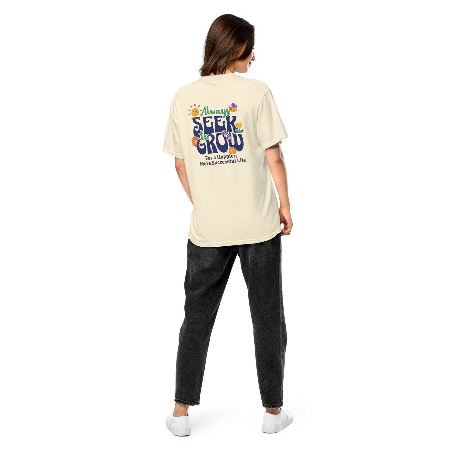 Seek Growth Graphic Tee - Inspire Success & Happiness - Wear Grit