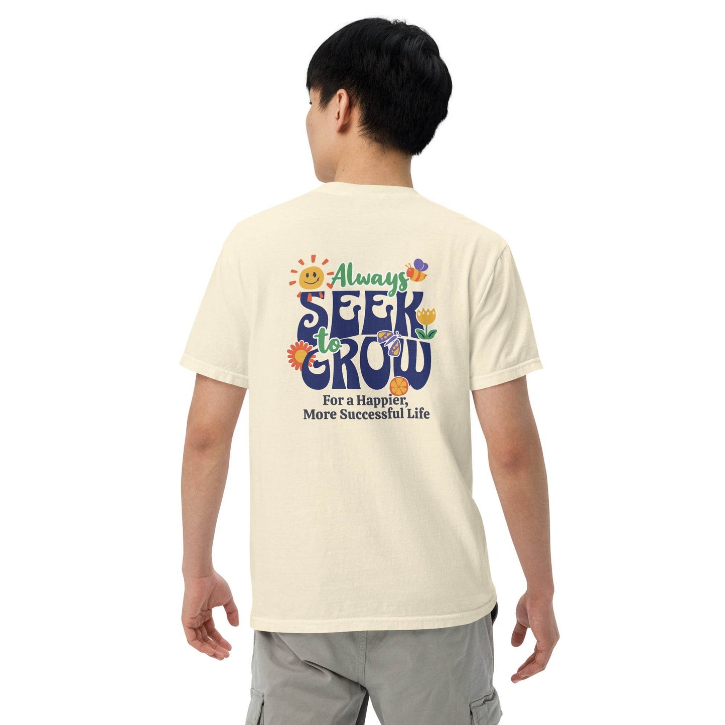 Seek Growth Graphic Tee - Inspire Success & Happiness - Wear Grit