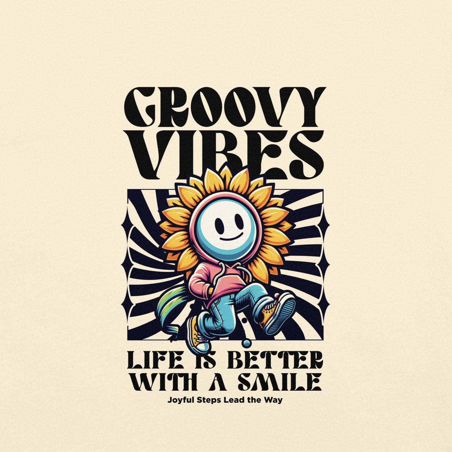 Groovy Vibes Graphic Tee – Life is Better with a Smile - Wear Grit