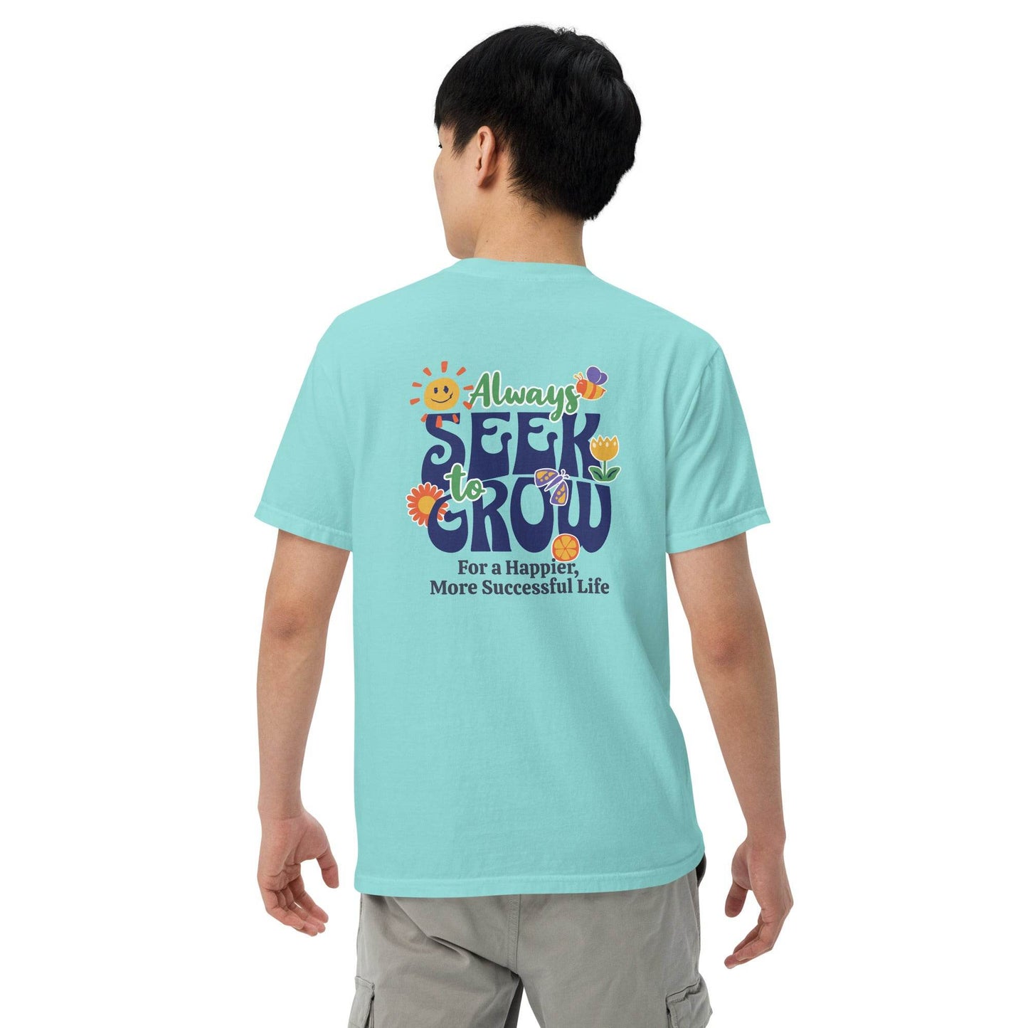 Seek Growth Graphic Tee - Inspire Success & Happiness - Wear Grit