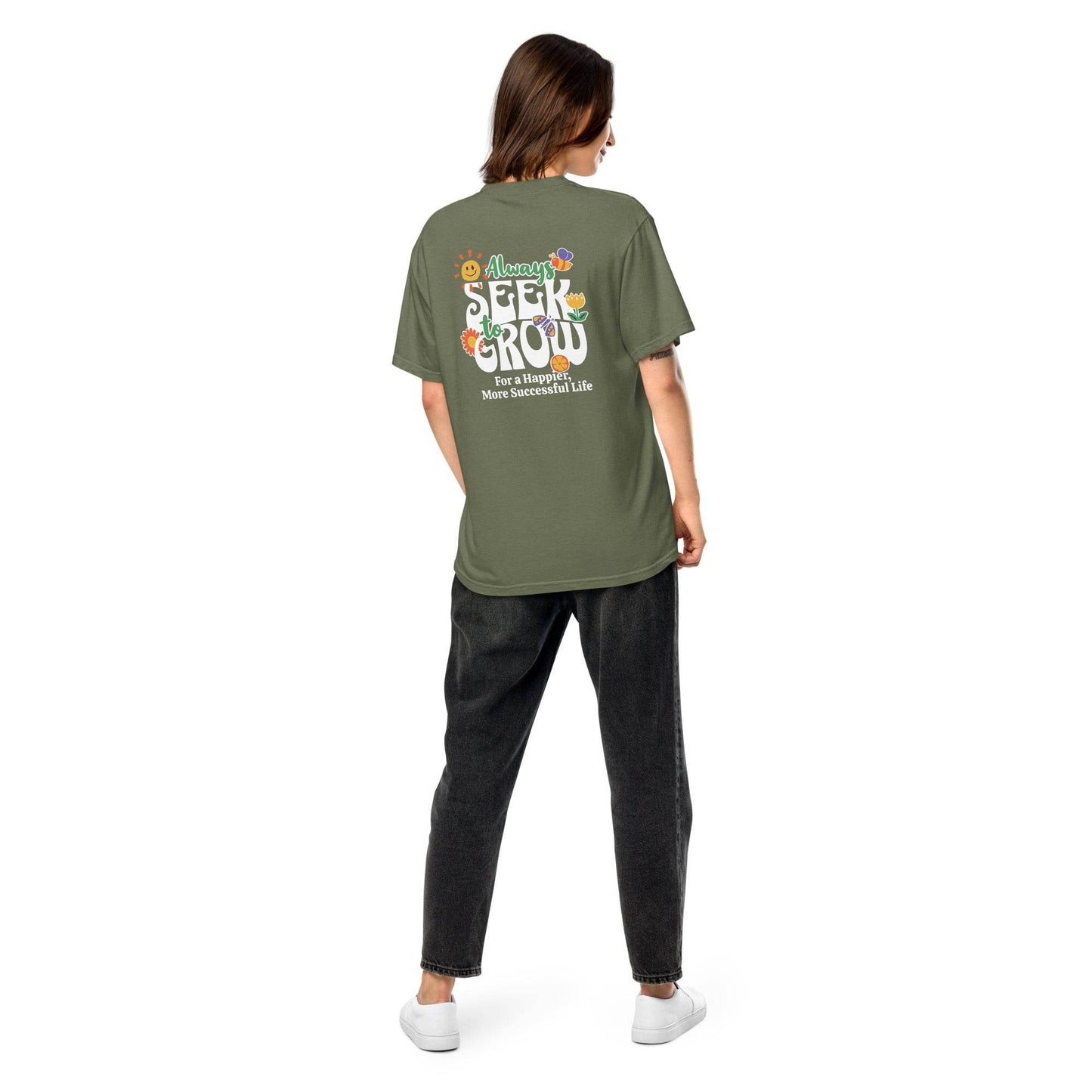 Seek Growth Graphic Tee - Inspire Success & Happiness - Wear Grit
