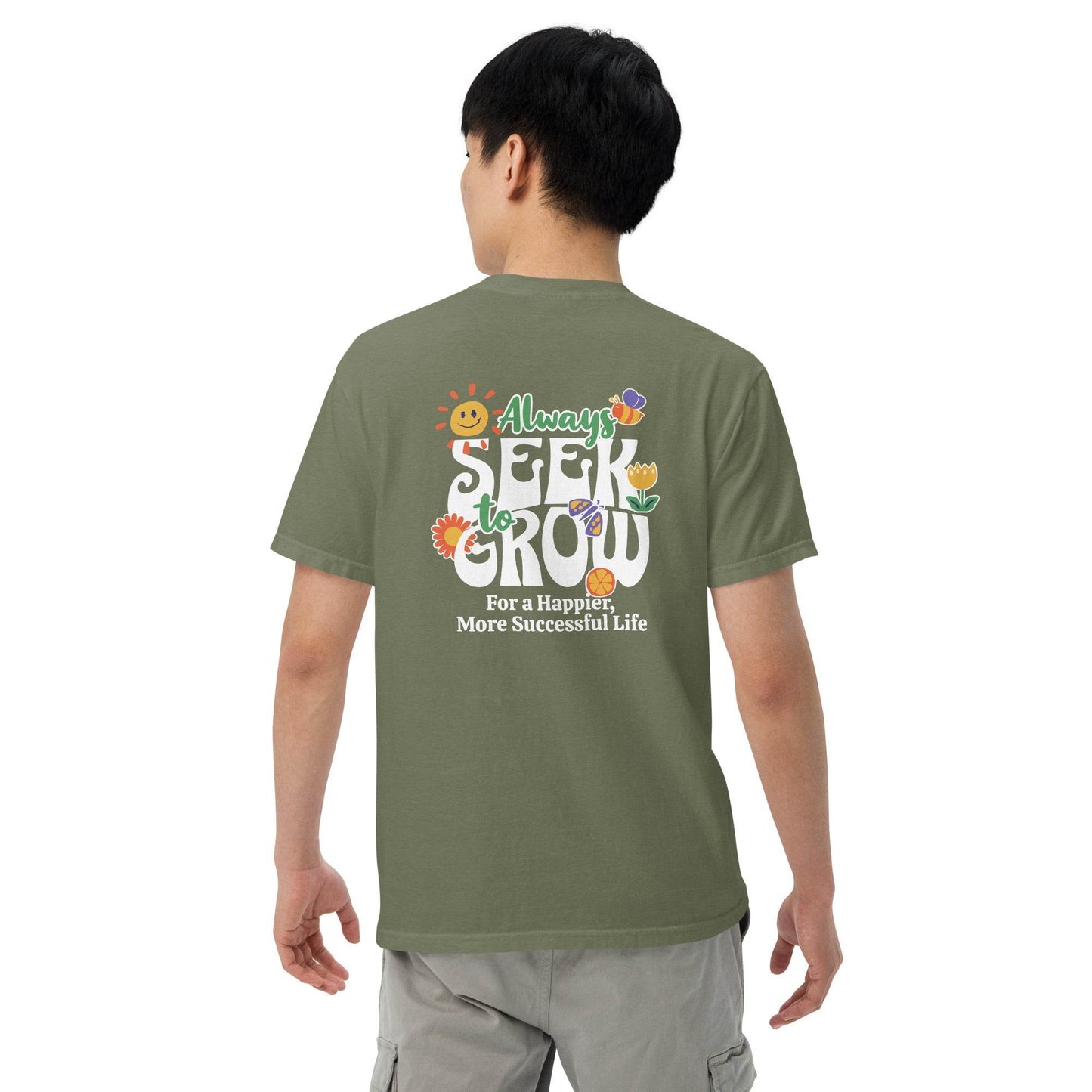 Seek Growth Graphic Tee - Inspire Success & Happiness - Wear Grit