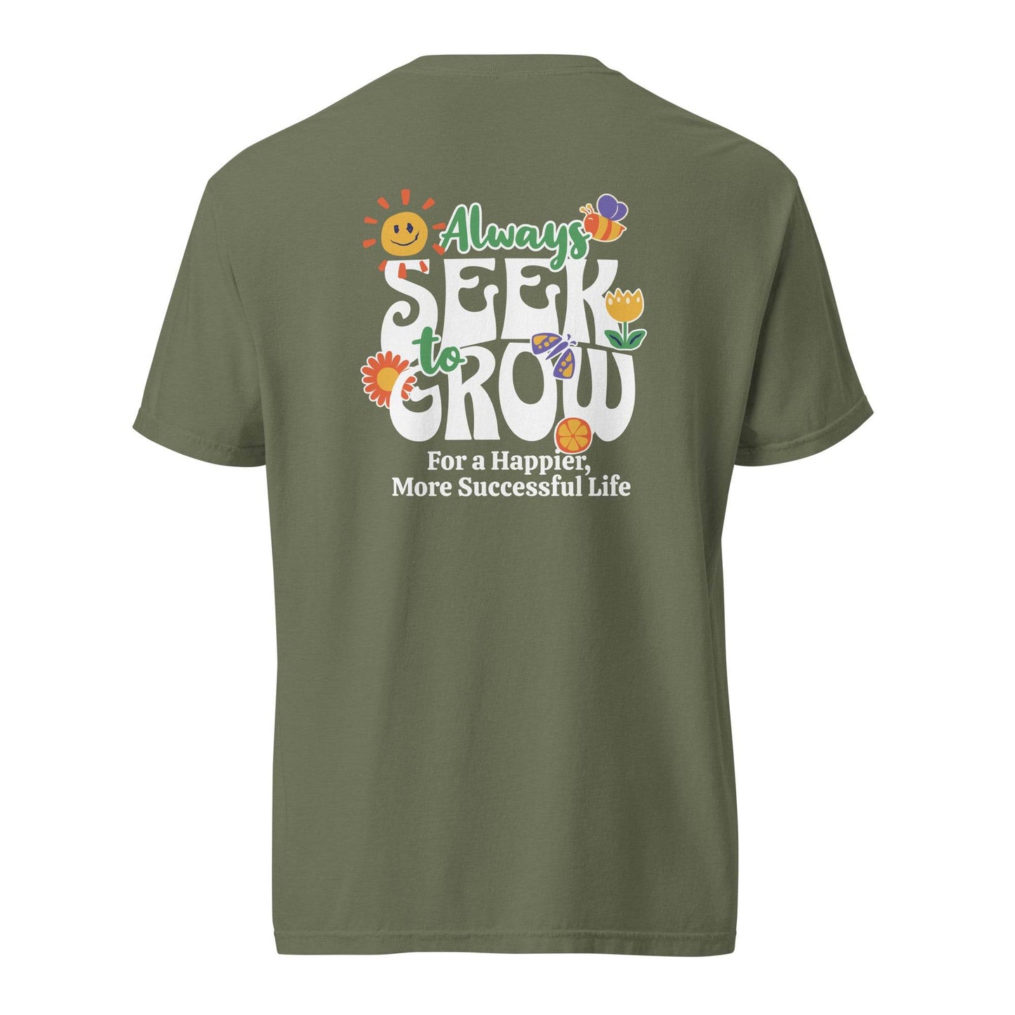 Seek Growth Graphic Tee - Inspire Success & Happiness - Wear Grit