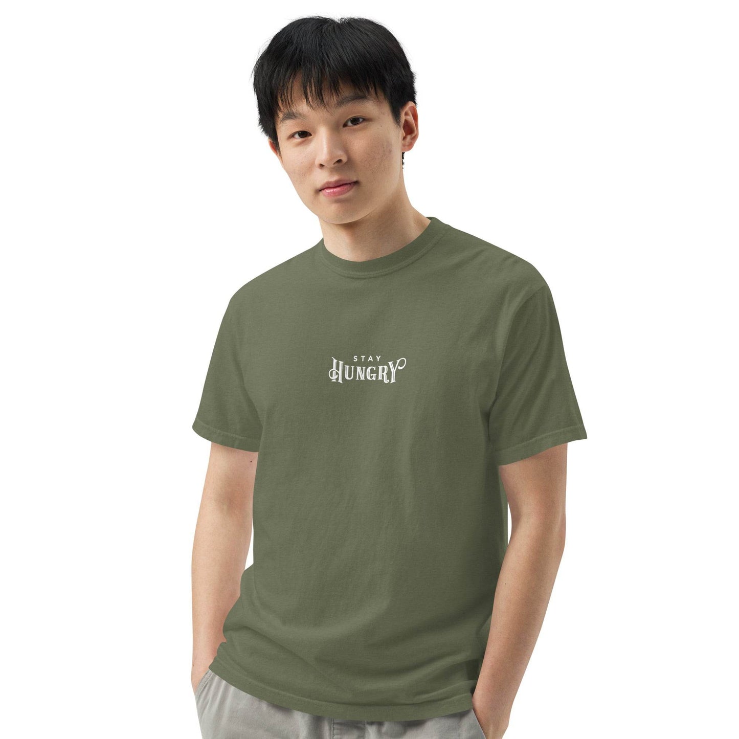 Stay Hungry - Unisex Soft Thick T-Shirt, Affirmation, Motivational apparel, grit shirt, mindset, tshirt, wear grit clothing brand