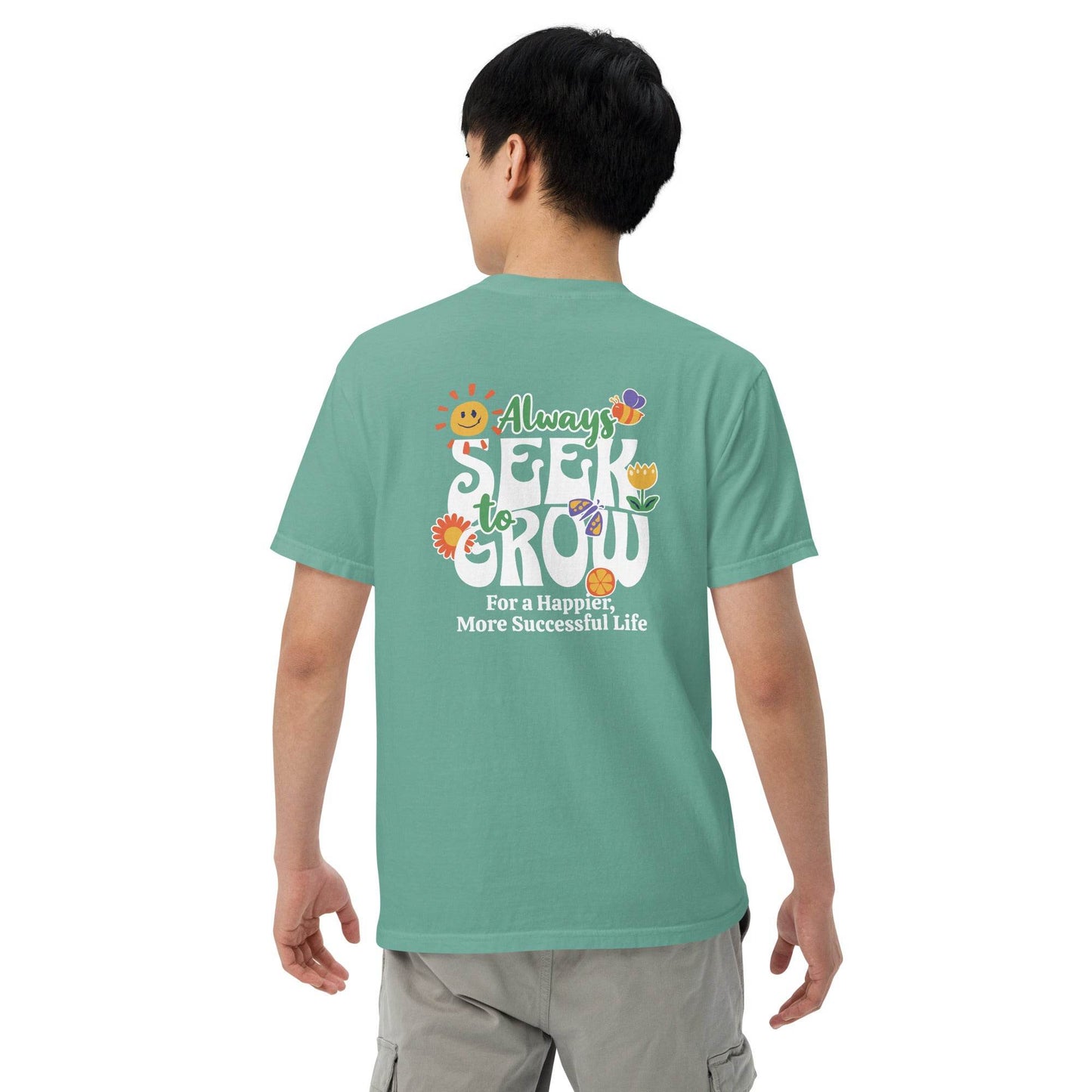 Seek Growth Graphic Tee - Inspire Success & Happiness - Wear Grit