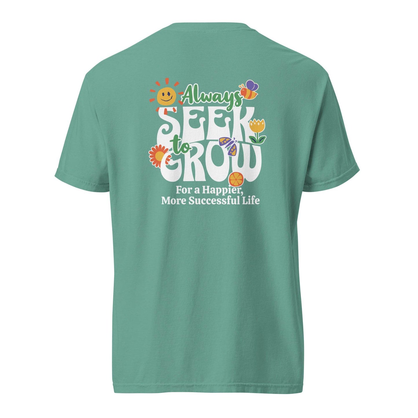Seek Growth Graphic Tee - Inspire Success & Happiness - Wear Grit