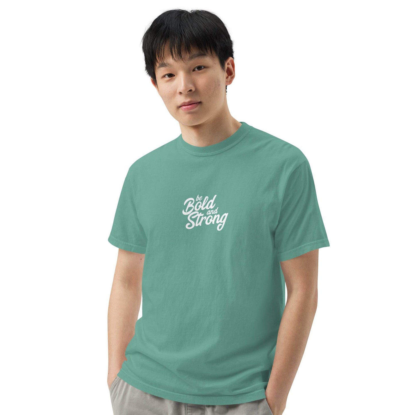 Be Bold and Strong – Unisex Soft Thick T-Shirt, affirmation tshirt, motivational apparel, true grit, gritwear | Wear Grit Clothing Brand