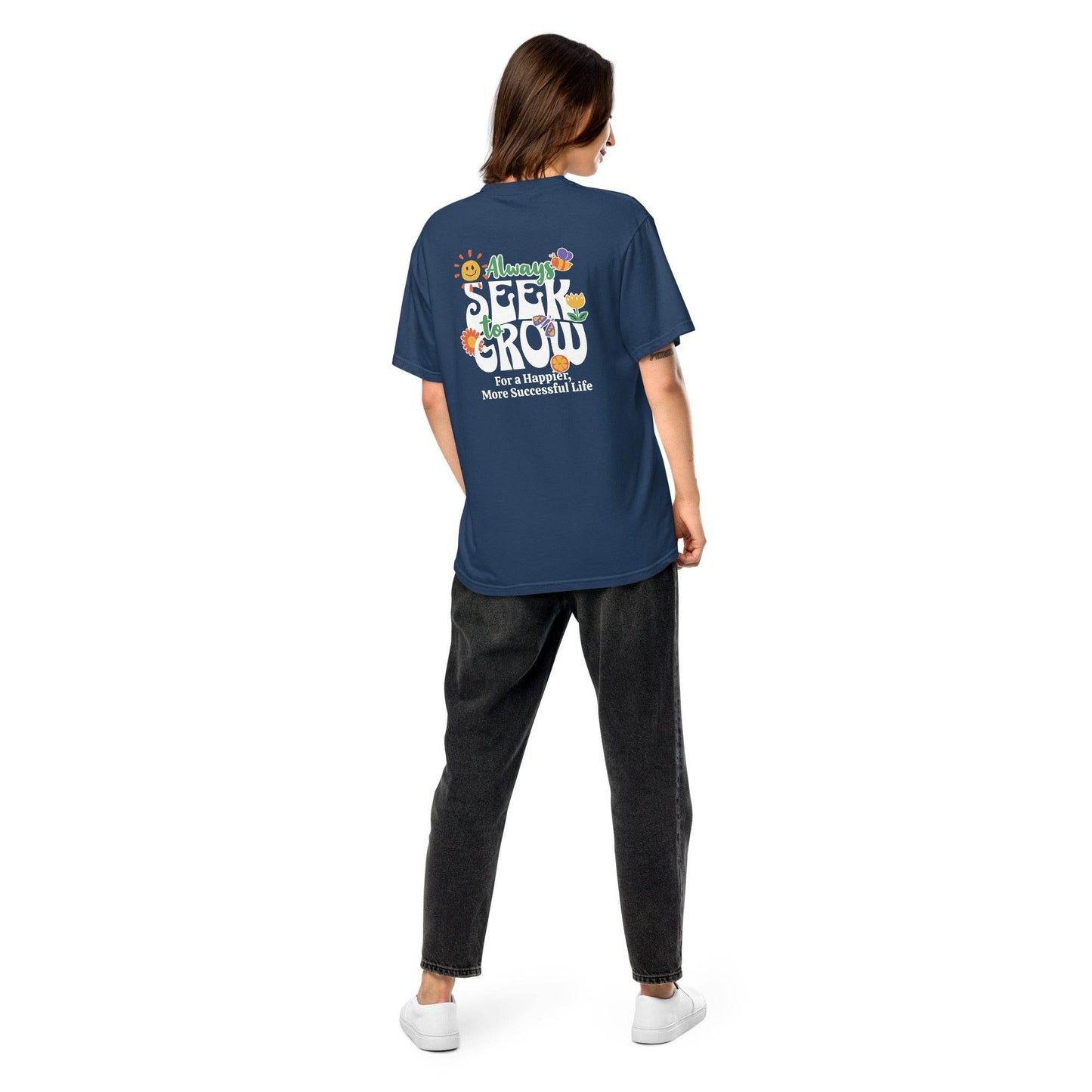 Seek Growth Graphic Tee - Inspire Success & Happiness - Wear Grit