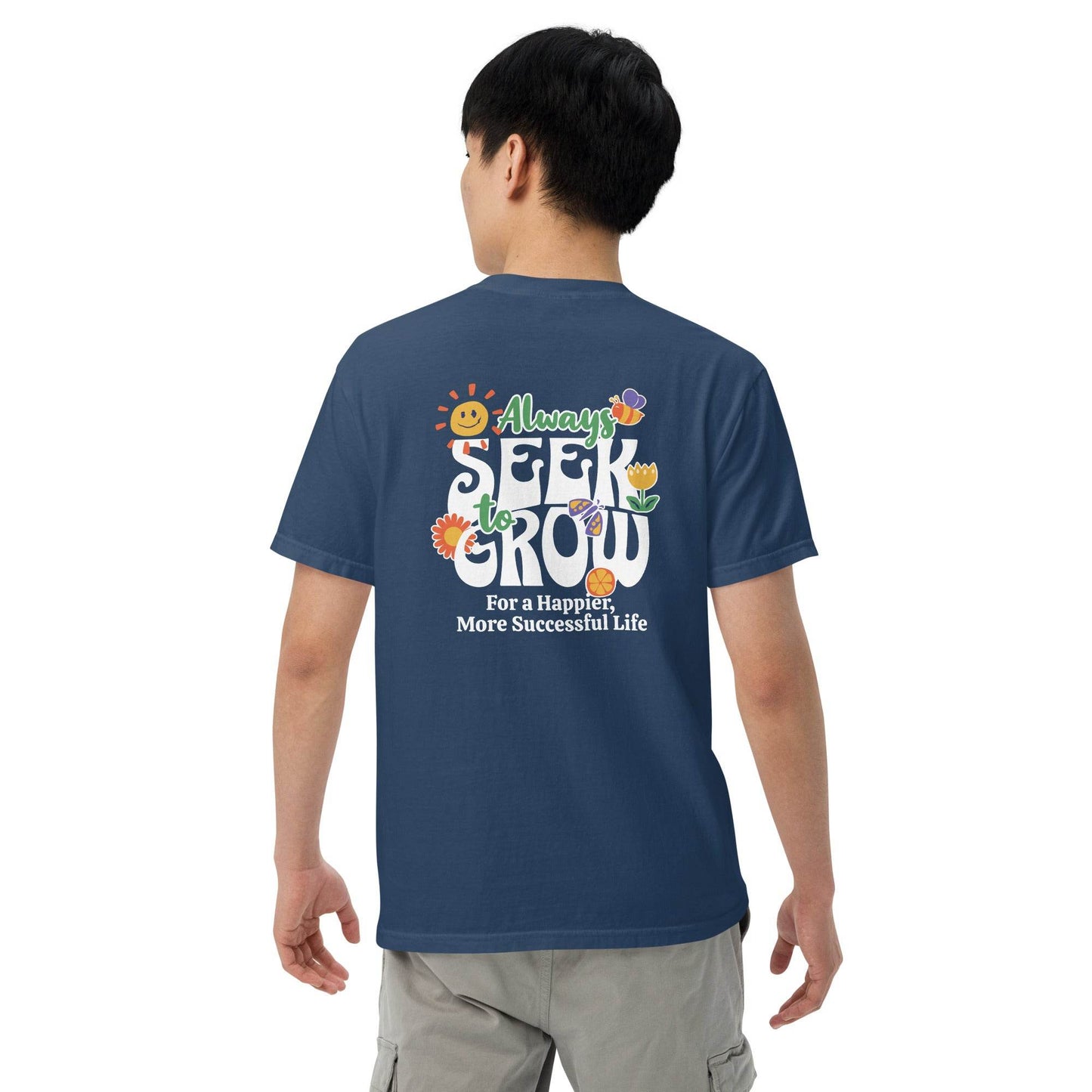 Seek Growth Graphic Tee - Inspire Success & Happiness - Wear Grit