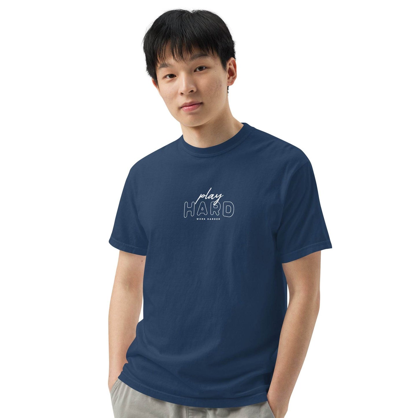 Trendy Grit Shirt – Play Hard, Work Harder Tee, bold affirmation shirt, true grit, grit mindset, motivational apparel | Wear Grit Clothing Brand