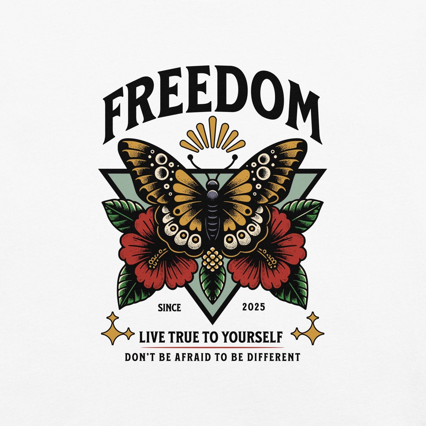 Freedom: Live True to Yourself - Trendy Graphic T-shirt - Wear Grit
