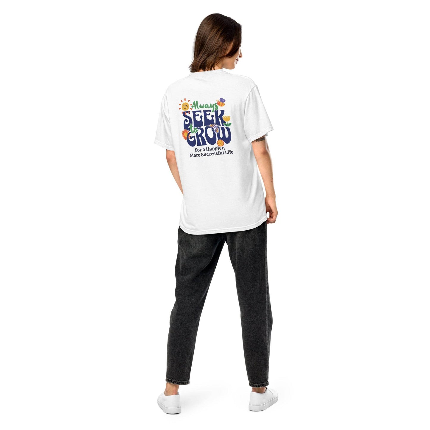 Seek Growth Graphic Tee - Inspire Success & Happiness - Wear Grit