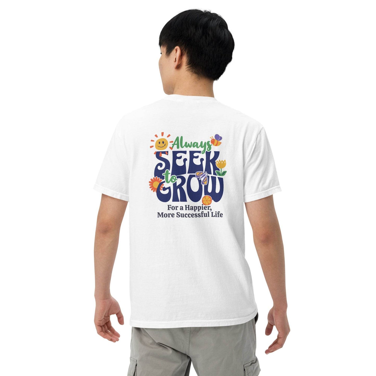 Seek Growth Graphic Tee - Inspire Success & Happiness - Wear Grit