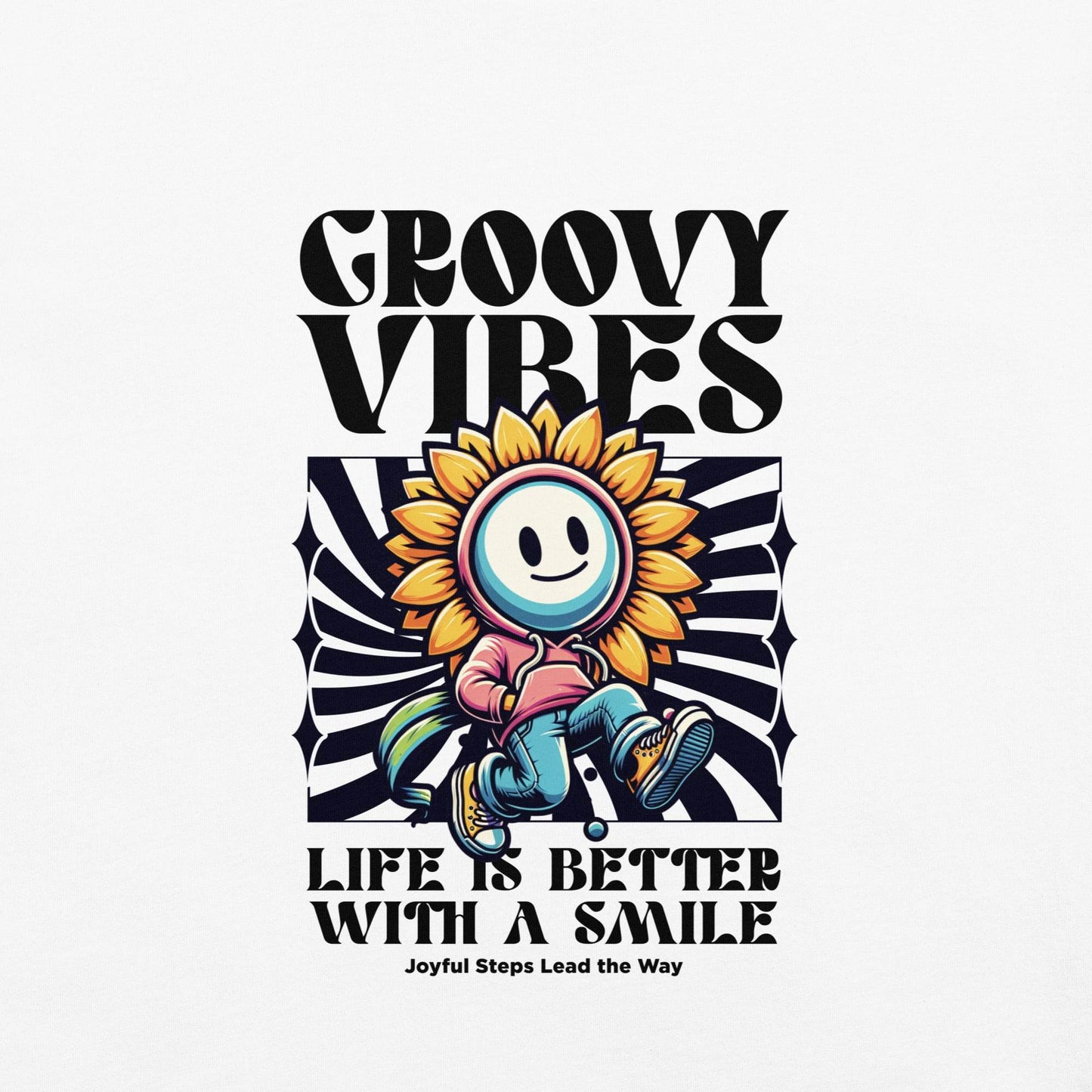 Groovy Vibes Graphic Tee – Life is Better with a Smile - Wear Grit