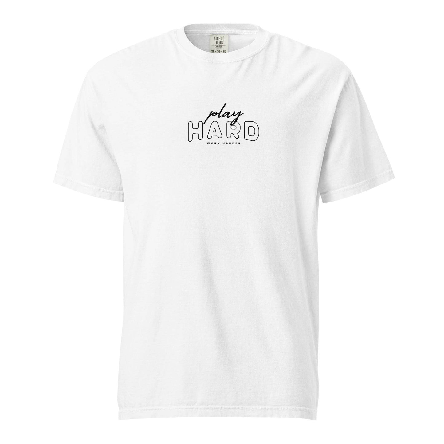 Trendy Grit Shirt – Play Hard, Work Harder Tee, bold affirmation shirt, true grit, grit mindset, motivational apparel | Wear Grit Clothing Brand