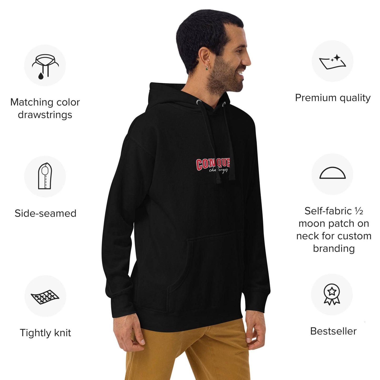 Conquer Challenges - Soft Comfort Hoodie - Wear Grit