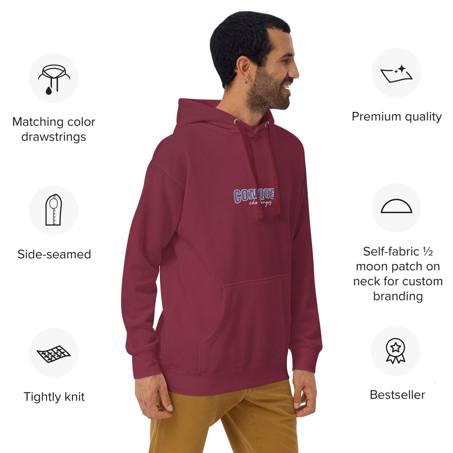Conquer Challenges - Soft Comfort Hoodie - Wear Grit